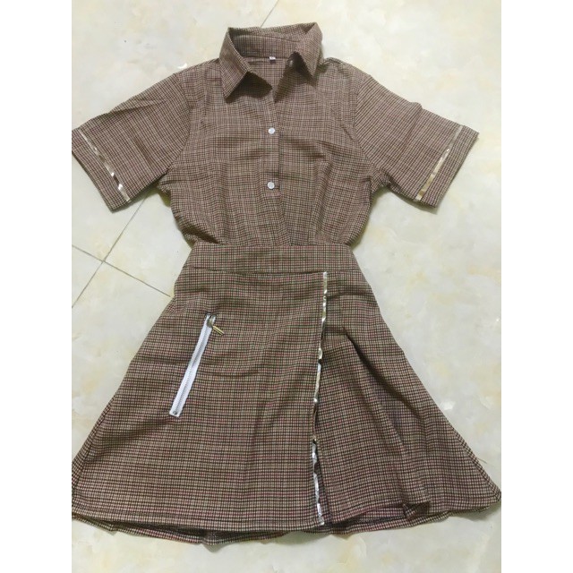 Set váy nữ / Set áo croptop và chân váy tôn dáng tự tin khoe đường cong Đầm Nữ Hoài Thương