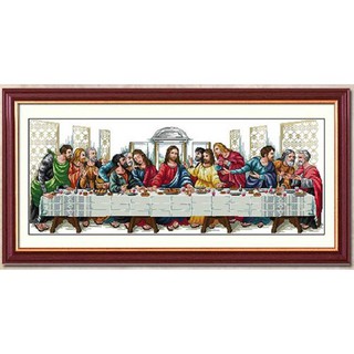 TRANH THÊU CHỮ THẬP BỮA TIỆC LY TRANH CHƯA THÊU KT:97x44cm