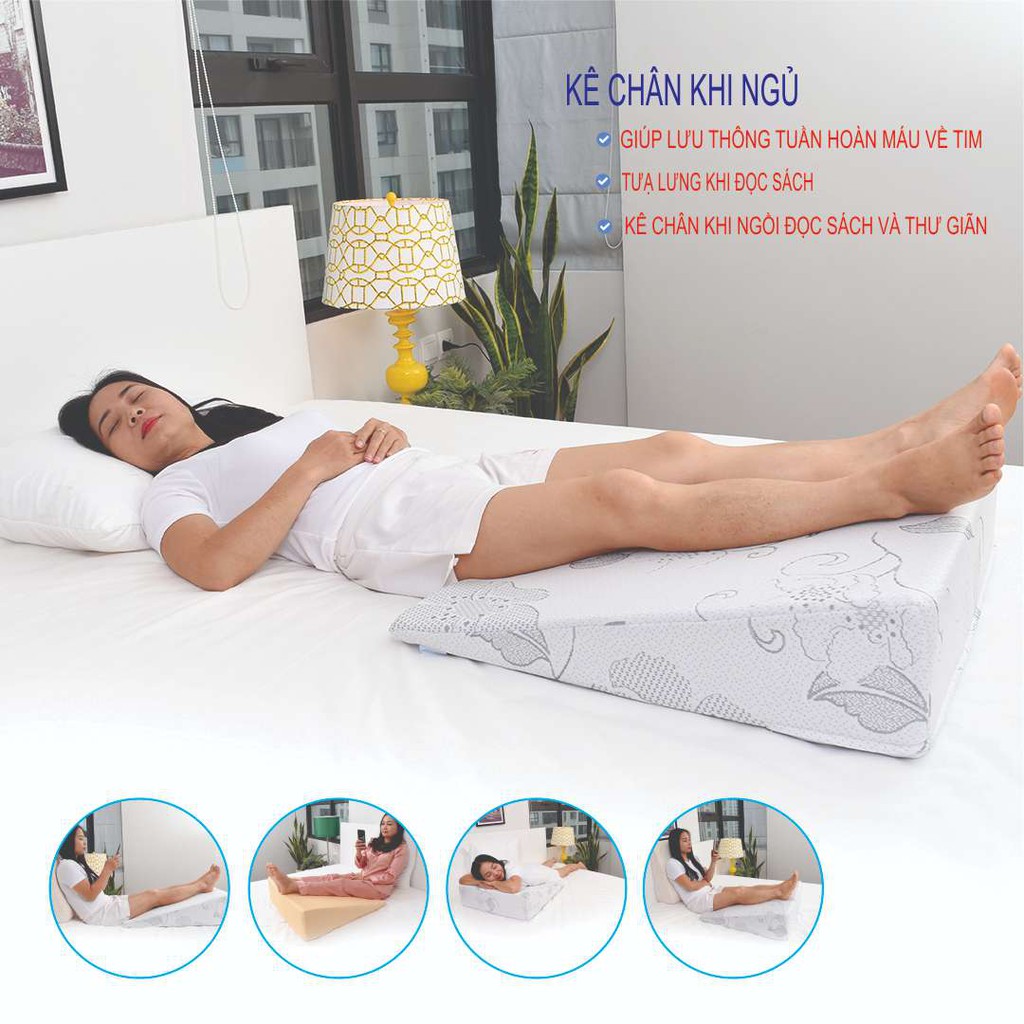 Gối điều trị suy giãn tĩnh mạch AIRU - Bảo hành chinh hang - Tổng kho gối y tế