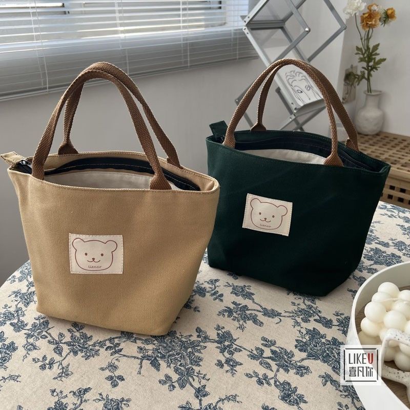 Túi tote Đeo Vai Vải canvas Cỡ Nhỏ Phong Cách Nhật Bản Thời Trang Cho Nữ