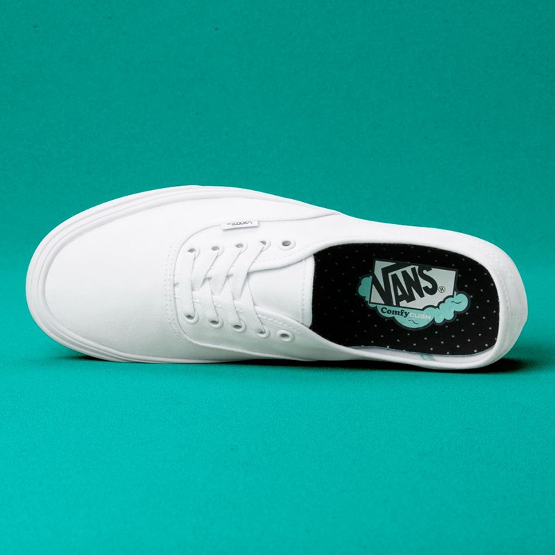 vans authentic white comfycush