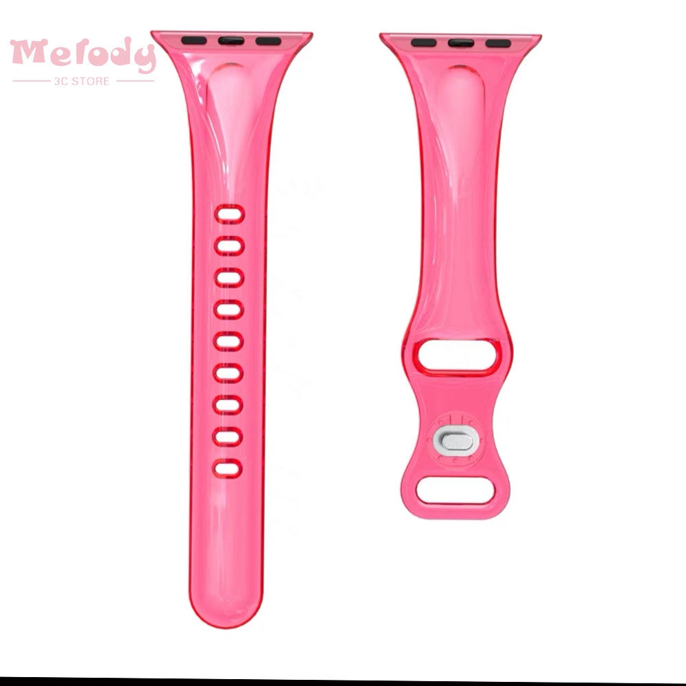 Dây Đeo Bằng silicone Trong Suốt Cho Đồng Hồ Thông Minh iwatch 8 / 7 / 6 / SE / 5 / 4 / 3 8 45 / 44 / 42 / 41 / 40 / 38mm