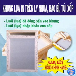 KHUNG LỤA IN TRÊN LY NHỰA, BAO BÌ, TÚI XỐP (Sản phẩm đã có lưới)