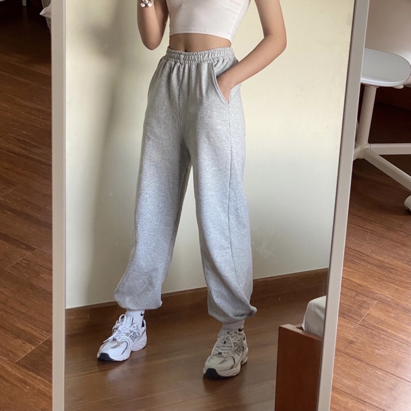Quần Jogger nỉ bông cotton AUGETY
