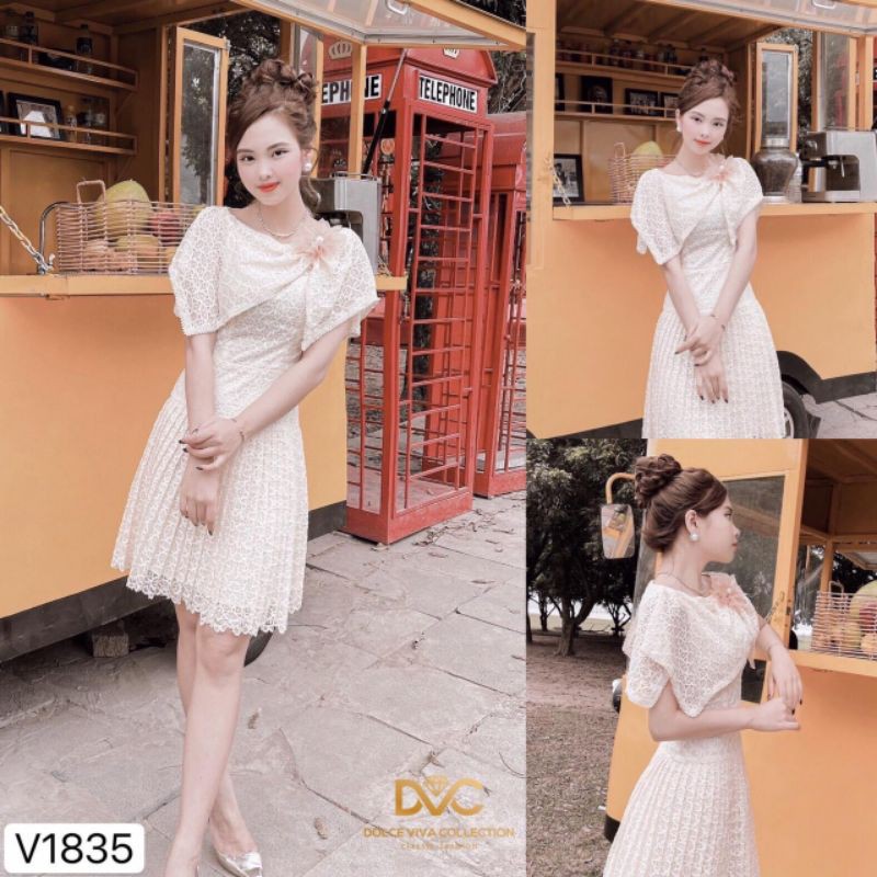 VÁY THIẾT KẾ REN RẬP LI V1835 | BigBuy360 - bigbuy360.vn