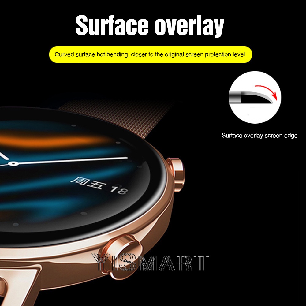 Miếng Dán Bảo Vệ Màn Hình Hình Tròn Gt2 5D Cho Huawei Watch GT 2 42MM