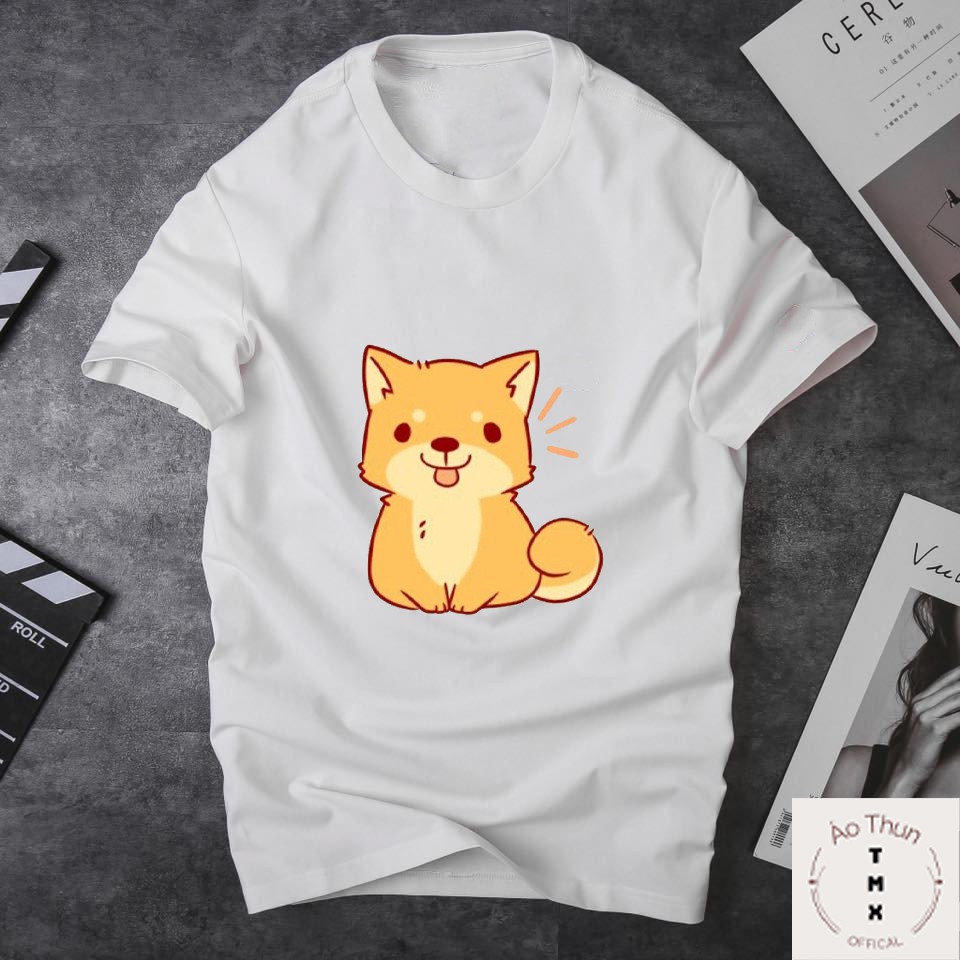 Áo Thun Tay Lỡ Form Rộng In Hình Chó Shiba Đẹp Cute Dễ Thương - Áo Phông Nam Nữ Chất Liệu Cotton TMX | BigBuy360 - bigbuy360.vn