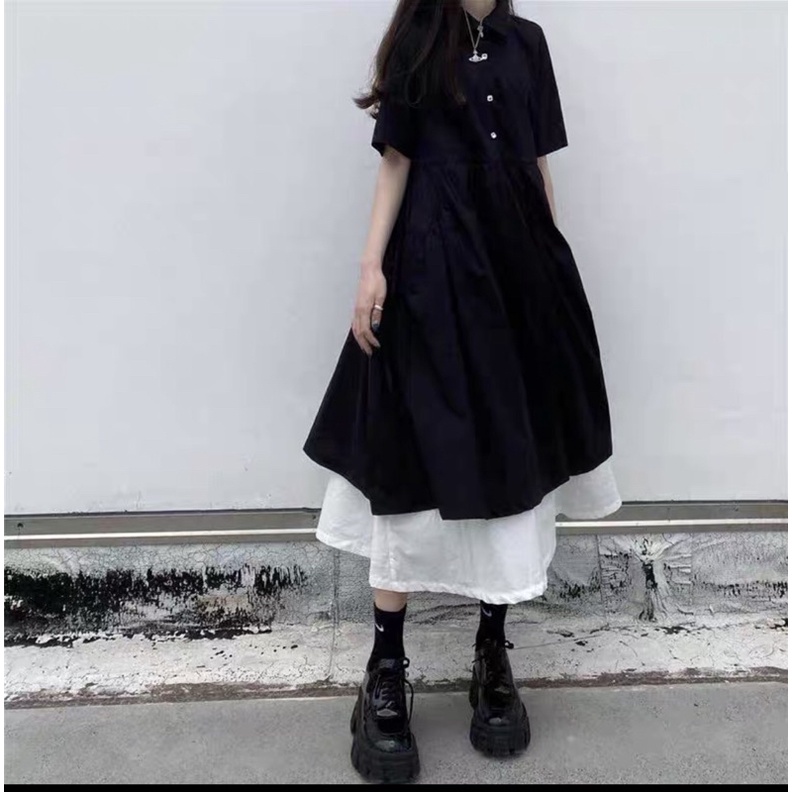 Váy sơ mi ulzzang taobao