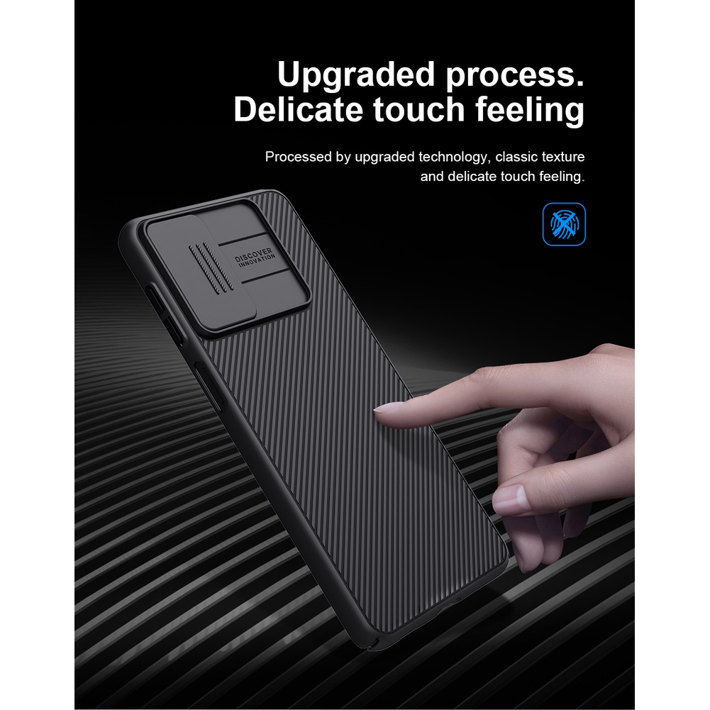 Ốp điện thoại Nillkin CamShield cho Samsung Galaxy M52 5G bằng PC cứng sang trọng chống sốc có nắp trượt bảo vệ camera