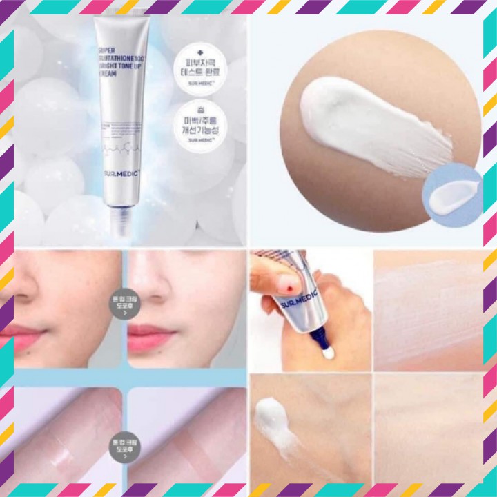 Kem Dưỡng Da Siêu Trắng SUR MEDIC Glutathione 100TM Bright Tone Up Cream - 40ml [ Auth Hàn Quốc ] | BigBuy360 - bigbuy360.vn