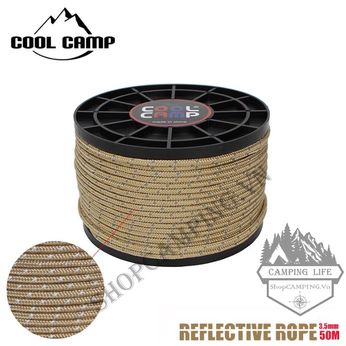 Dây dù căng lều bạt có phản quang chống gió phơi treo móc đồ cắm trại dã ngoại 5 mét