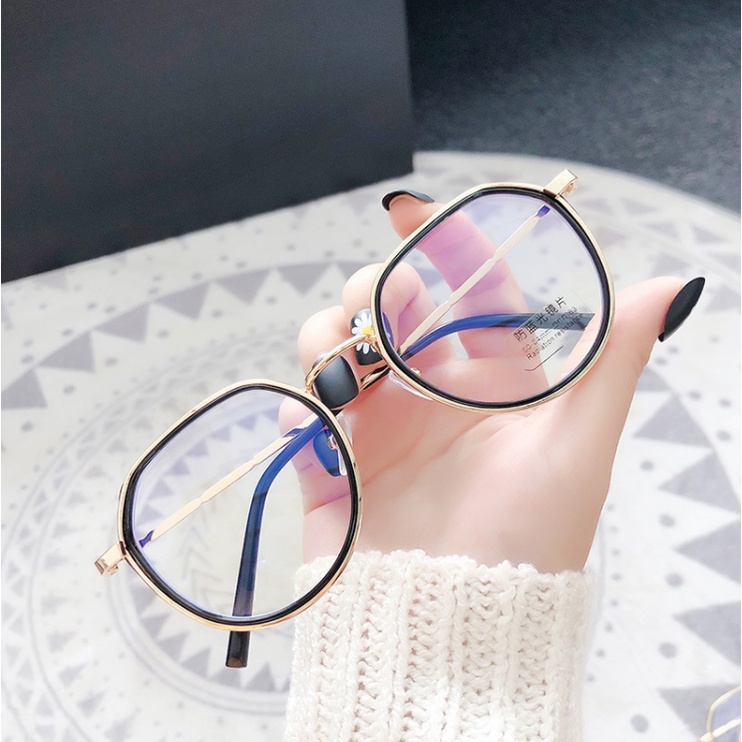 (KIQI-FASHION) COD Mắt kính gọng tròn chống ánh sáng xanh thời trang dành cho nam nữ