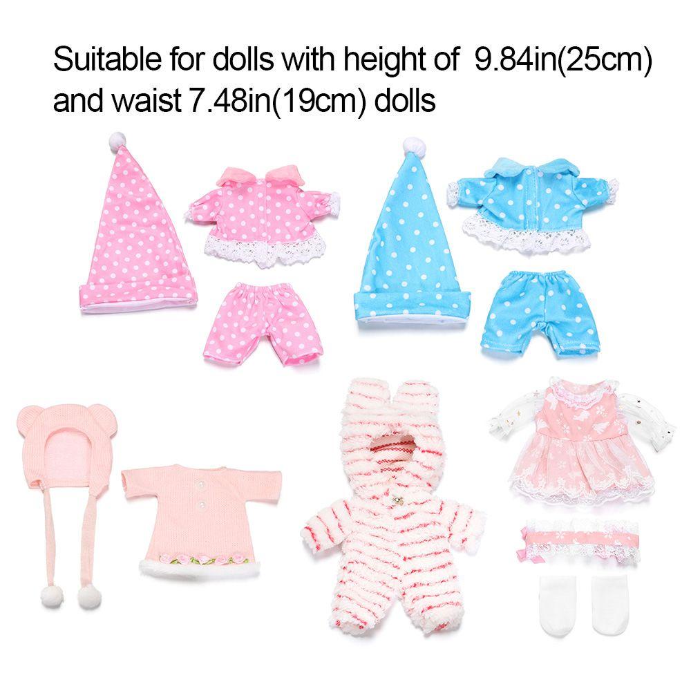 RAINBOW Bộ Quần Áo 5 Kiểu Khác Nhau Cho Búp Bê 25cm