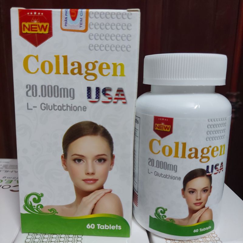 Collagen 200000mg glutathione hộp 60v