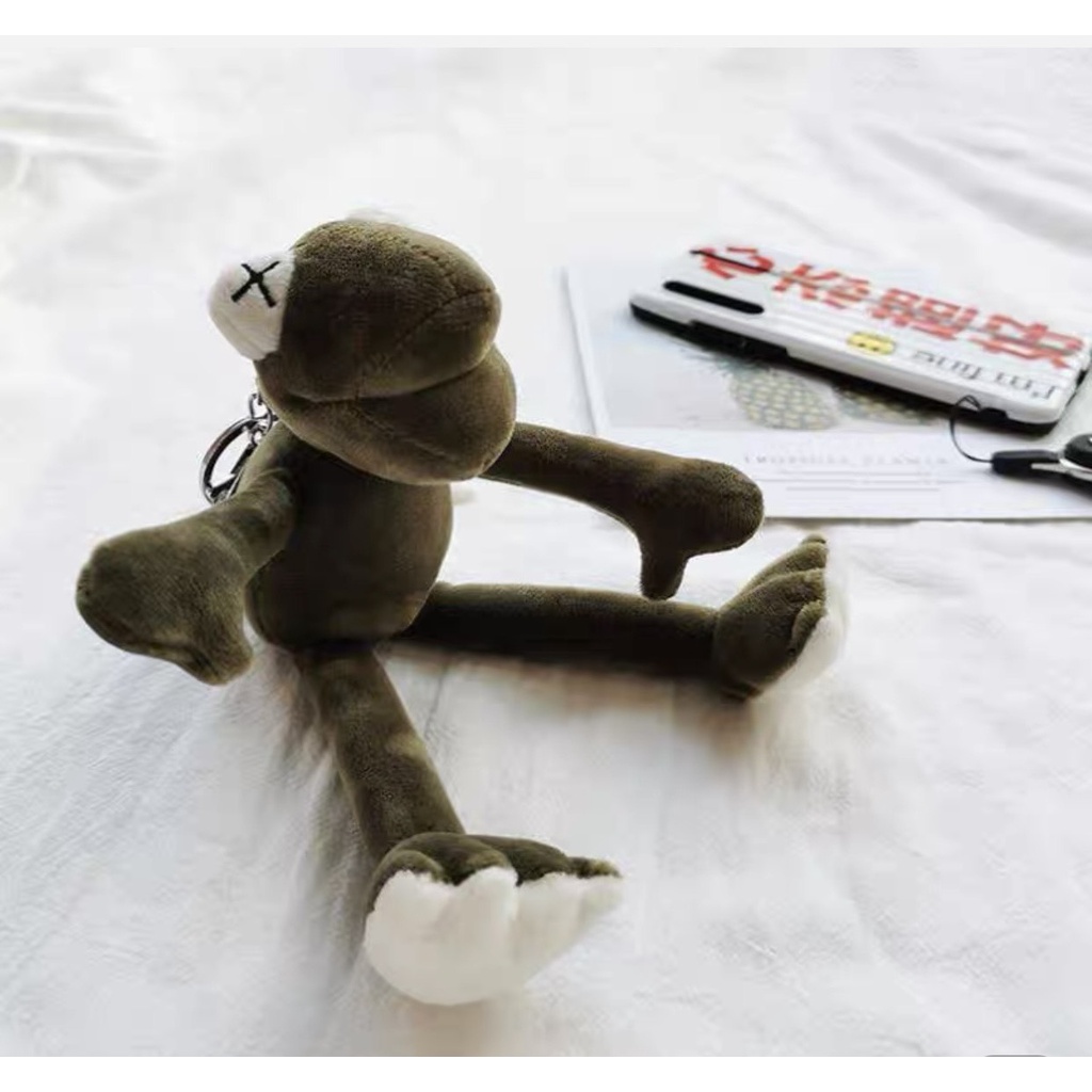 Móc khóa cute, móc chìa khóa gấu bông hình ếch chân dài treo balo túi xách rẻ đẹp TUCANVAS TCV41