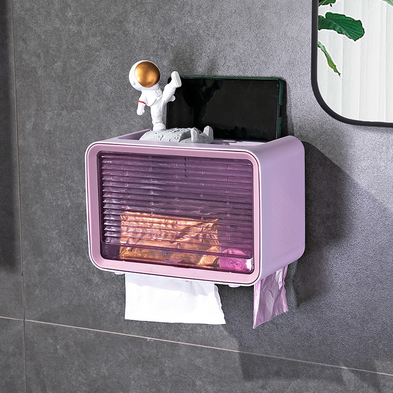 Nafenai Hộp đựng giấy vệ sinh dạng ngăn kéo đa năng không đục lỗ kháng nước