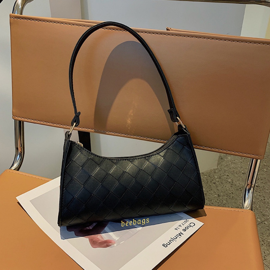 Túi Xách Kẹp Nách Kiểu Đan Len Màu Xanh, Hồng, Trắng, Đen Dễ Phối Đồ | TX13 | Túi Da Nữ Xinh Xắn Phù Hợp Mọi Outfit