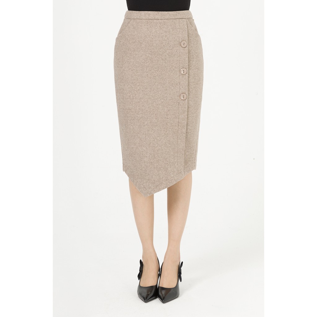 Chân váy dạ GBT010 LAMER L62F19T008 (Ghi/Nâu) | BigBuy360 - bigbuy360.vn