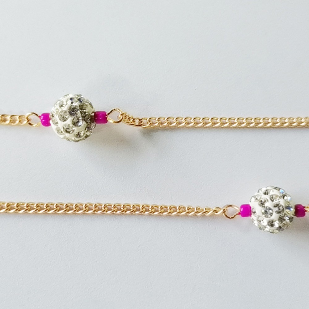 Dây đeo mạ vàng dạng chuỗi xích thời trang chống trượt chống rơi mất giữ mắt kính khẩu trang dành cho nam và nữ