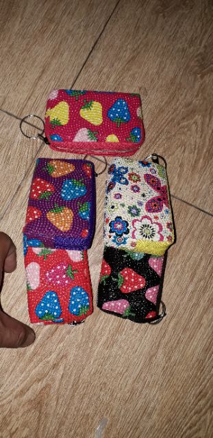 Set 5 cái Bóp da PU có dây kéo hình quả dâu