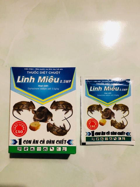 Diệt chuột Linh Miêu 0.5WP gói 5-10gr (hộp/10gói)