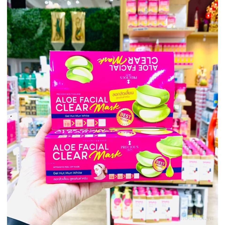 Nạ gel lột mụn chuyên sâu Aloe facial Clear Mask Thái Lan