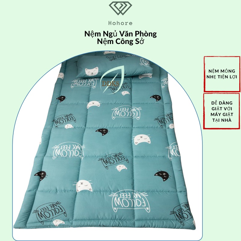 Nệm ngủ văn phòng riotex gấp gọn nệm 1 người nằm kích thước 100cm x 190cm x 2cm