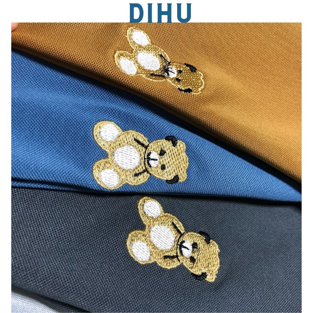 Áo thun polo nam cổ bẻ, áo polo nam thêu gấu vải cá sấu Cotton xuất xịn, chuẩn form,sang trọng-lịch lãm Dihu