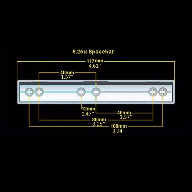 Nắp phím Space thay thế PBT năm mặt nhuộm màu 6.25U OEM cho bàn phím cơ | WebRaoVat - webraovat.net.vn