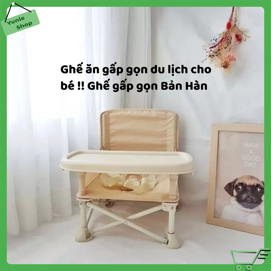 Ghế Ăn Dặm bản HÀN Gấp Gọn Siêu Nhẹ Cho Bé,Ghế Ăn Dặm Du Lịch