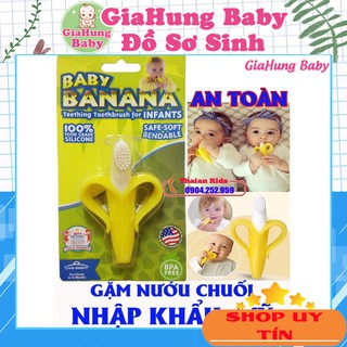 Gặm nướu chuối chuẩn Mỹ💖𝑭𝑹𝑬𝑬𝑺𝑯𝑰𝑷💖gặm nướu silicon cho bé
