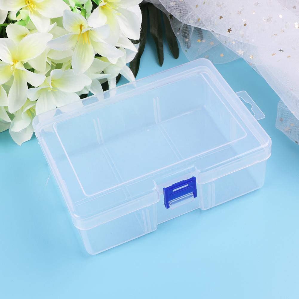 Hộp đựng dụng cụ/ đồ trang sức hình chữ nhật trong suốt bằng nhựa