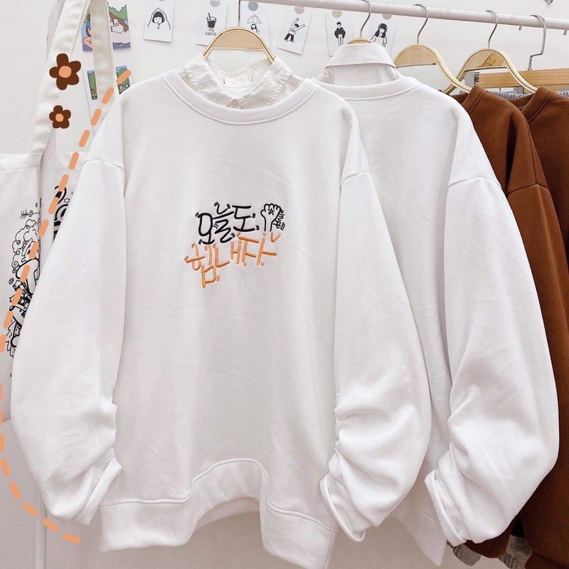 Áo Sweater Nỉ Bông Unisex CHỮ HÀN [ FREESHIP ] form nam nữ unisex ❤️ Jaystoree ❤️ | BigBuy360 - bigbuy360.vn