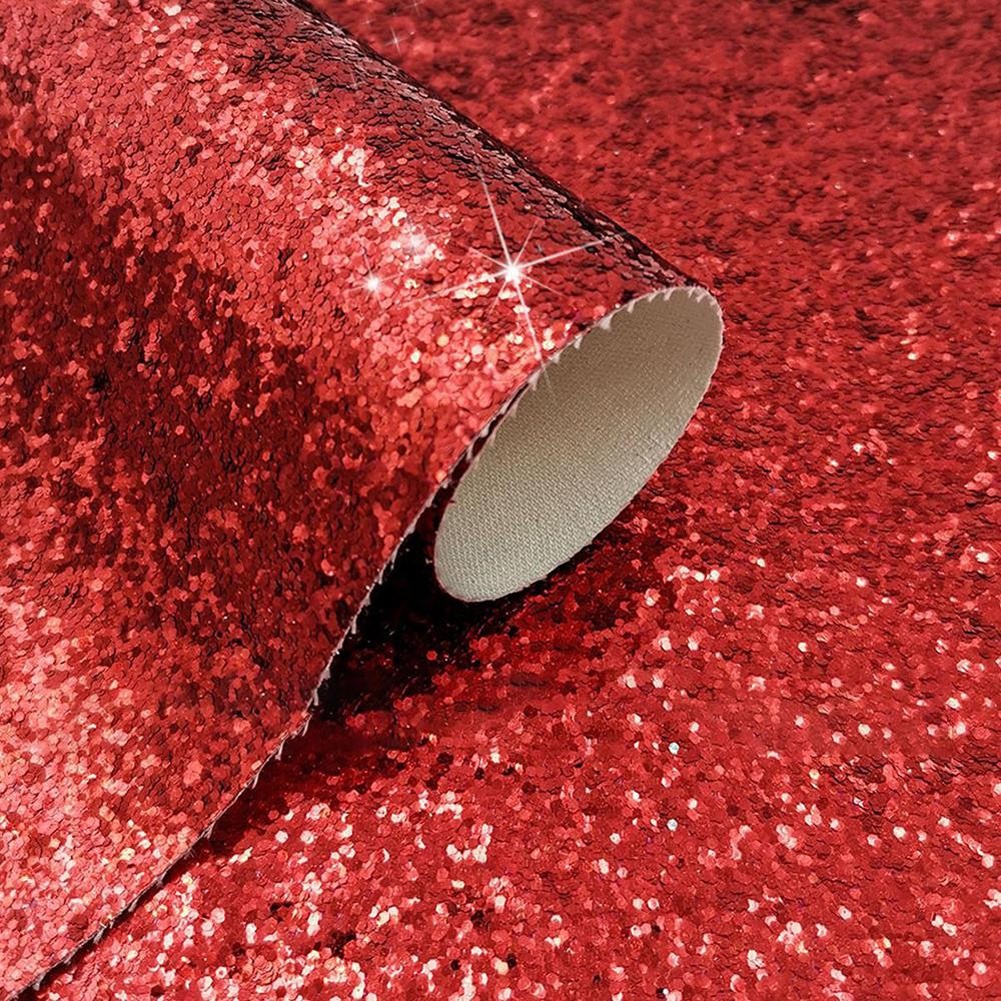 Tấm Vải Da PU Dày Dặn Lấp Lánh Dùng Làm Đồ Thủ Công DIY