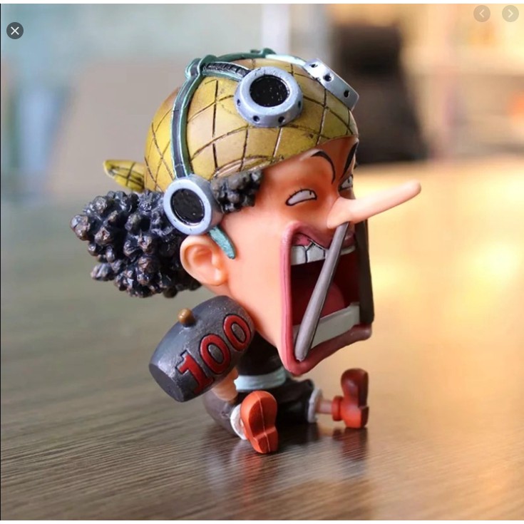 Mô hình Usopp chibi xạ thủ màu đậm tươi nét loại 1