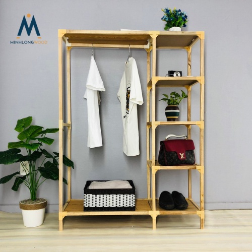 Kệ Tủ Treo Quần Áo Minhlongwood - Gỗ Tự Nhiên - Nội Thất Phòng Ngủ