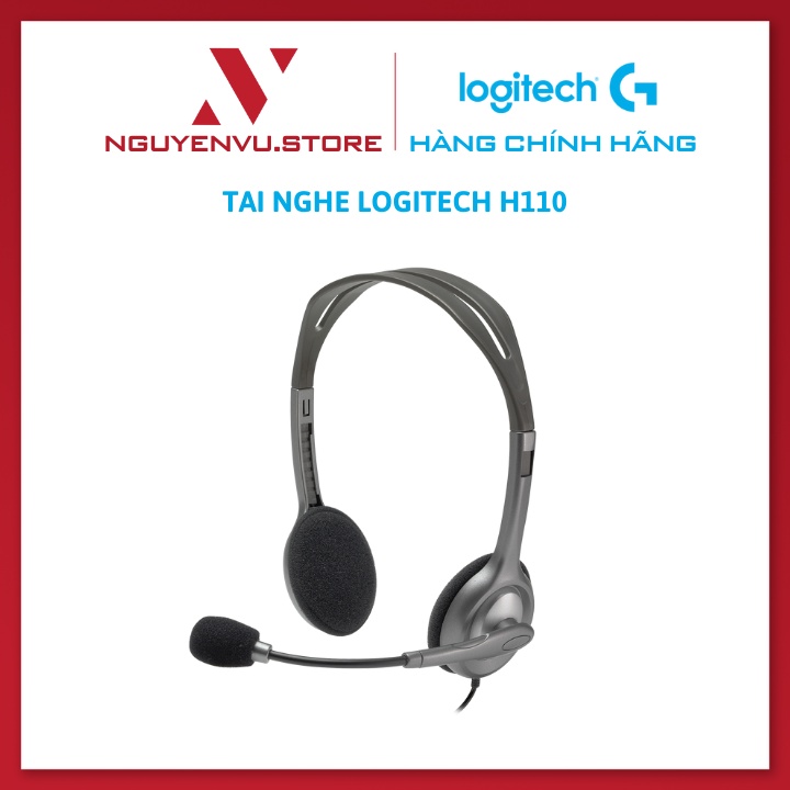 Tai Nghe Văn Phòng Logitech H110 - Hàng Chính Hãng