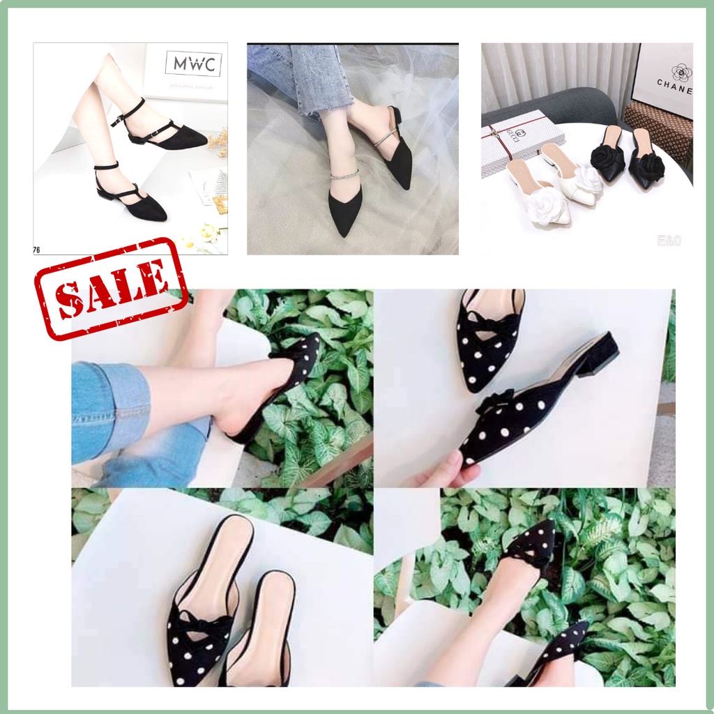 {Sale lớn nhiều mẫu} Giày Dép sục bệt mũi nhọn phối kiểu đẹp