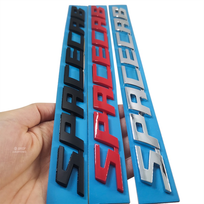 1 Nhãn Dán Trang Trí Thân Xe Hơi Bằng ABS Chrome / Đỏ / Đen Hình Logo Không Gian Cho ISUZU DMAX SPACE CAB SPACECAB
