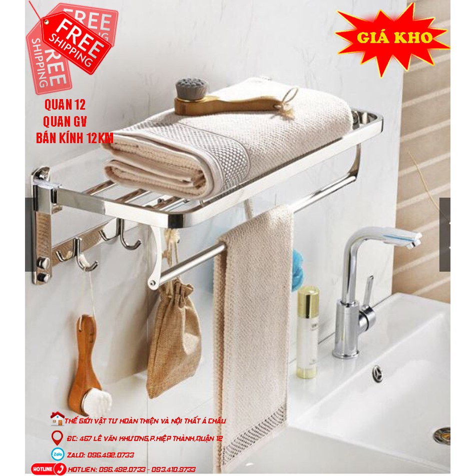 Kệ treo khăn BÓNG,MÁNG KHĂN ĐEN 304, 2 tầng  inox 304 bóng sáng treo khăn phòng tắm sang trọng