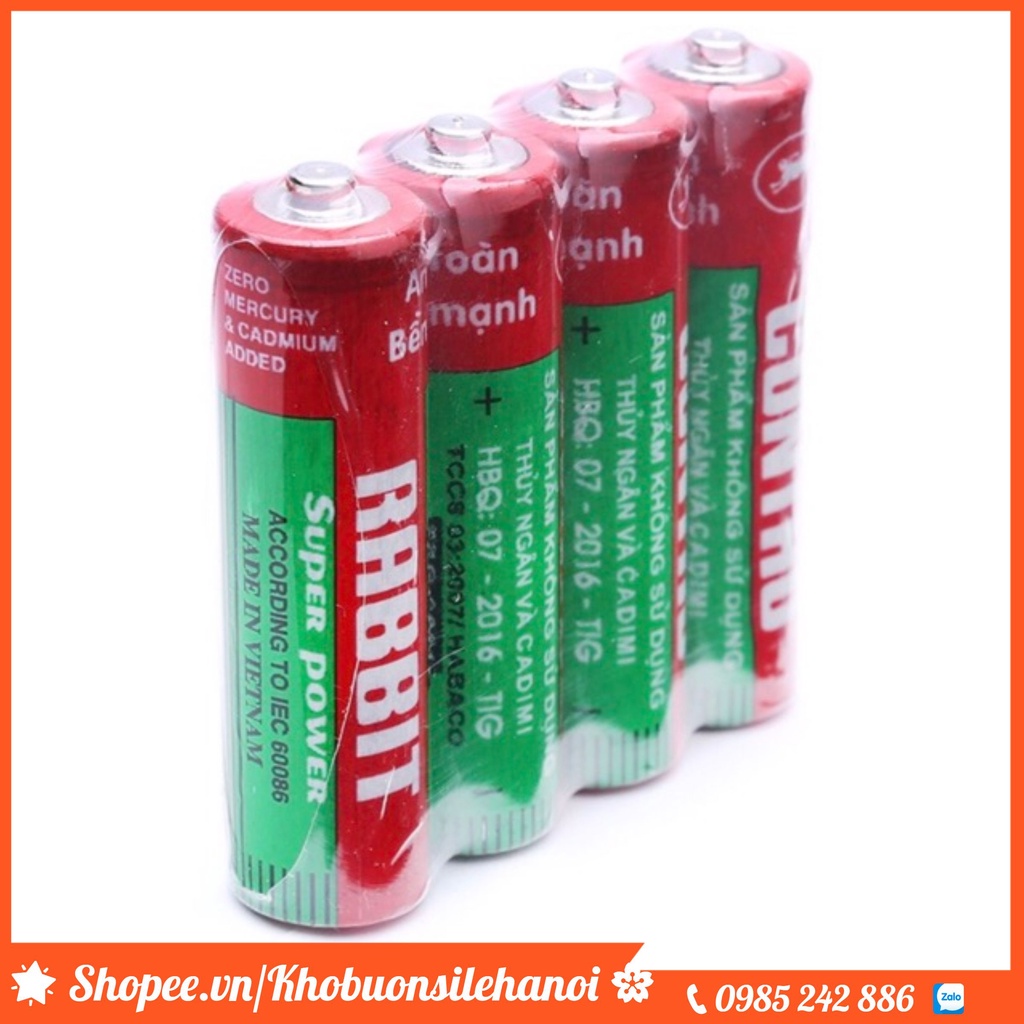 VỈ 4 Viên Pin Con Thỏ AA (Vỉ 4 Viên) #292