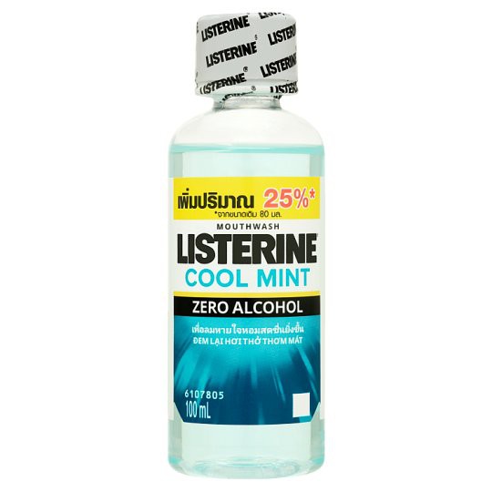 Nước súc miệng Listerine Cool Mint Zero Alcohol 100ml