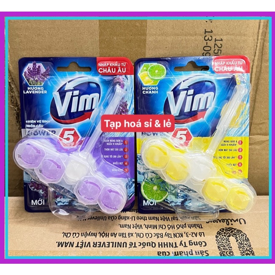 Viên Treo Bồn Cầu Vim Tẩy Rửa Diệt Vi Khuẩn 55g chanh, trà xanh, oải hương