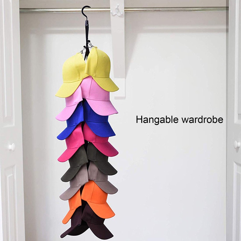 Móc Treo Nón Lưỡi Trai Bằng Thép Không Gỉ Kèm 16 Kẹp Tiện Dụng