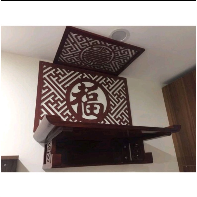 Ban thờ treo chung cư gỗ sồi