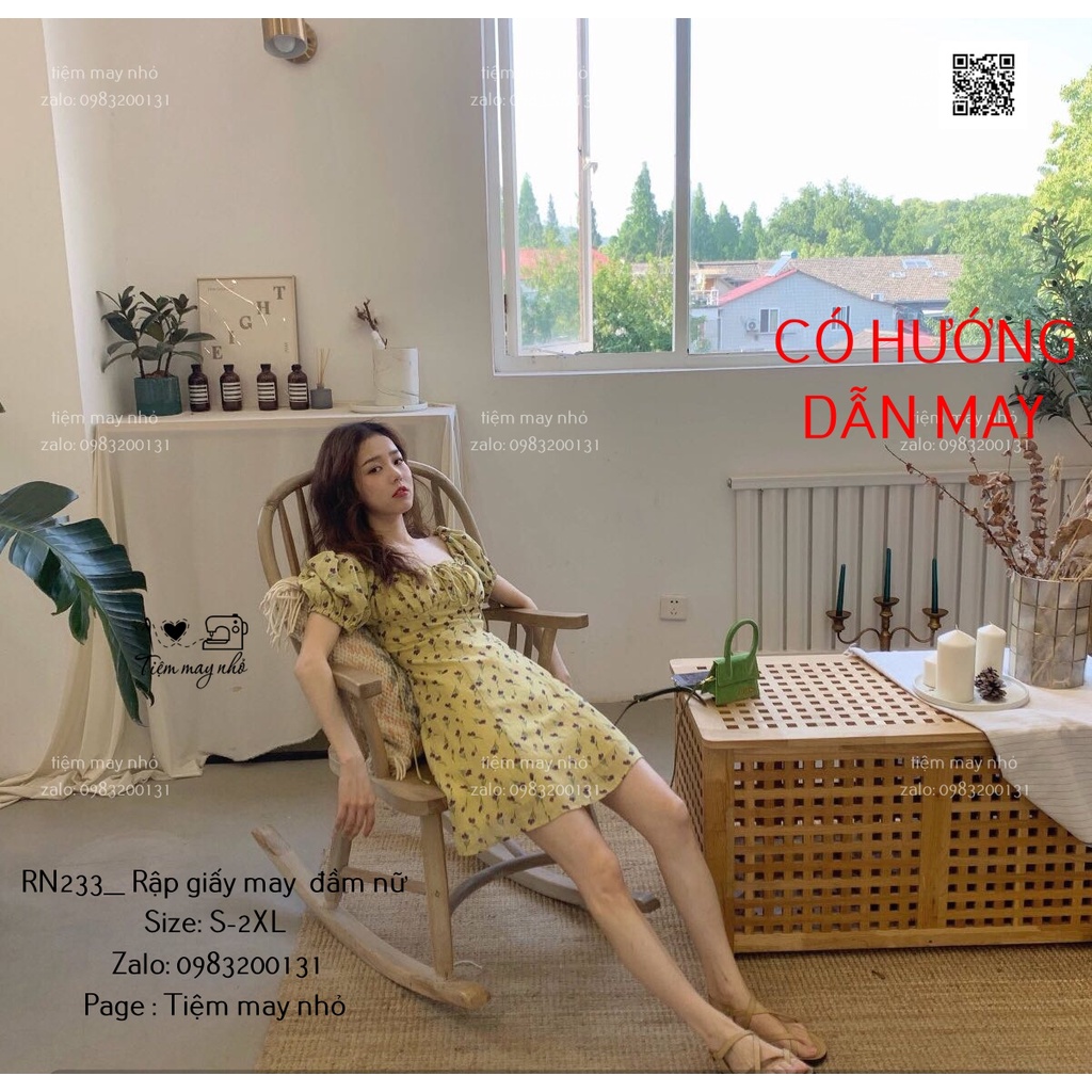 RN233_Rập giấy may đầm nữ