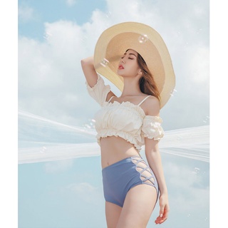 [Sẵn, y hình, ảnh thật] Bikini hai mảnh trễ vai nữ tính