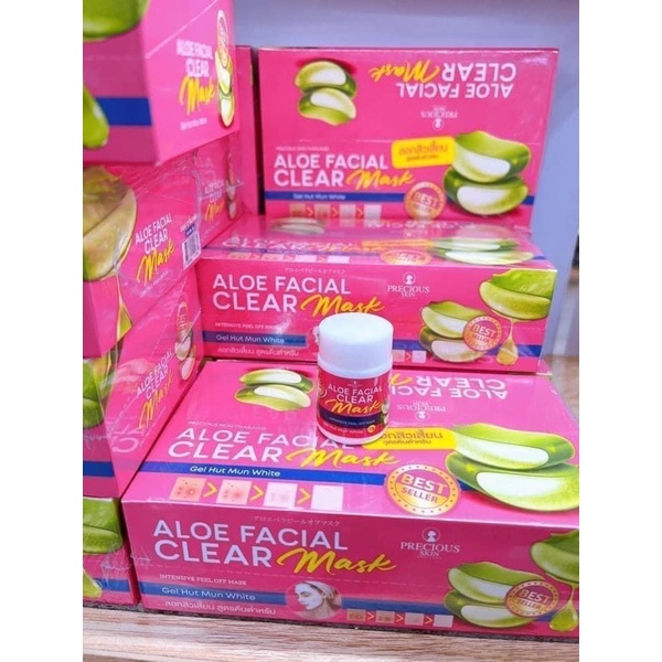 Bộ Gel Hút Mụn, Gel Lột Mụn Đầu Đen Aloe Facial Clear Mask Thái Lan 22gram