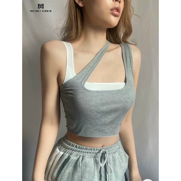 ÁO BODY BA LỖ NỮ VAI LỆCH CỰC HOT CHẤT LIỆU COTTON (3 màu i hình)