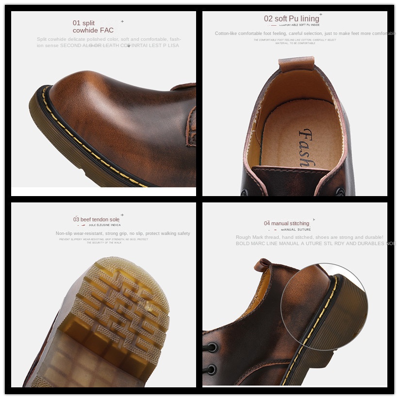 Size 35-48 Dr. Giày Bốt Martin Bằng Da Bò Cổ Điển Thời Thượng Cho Cặp Đôi